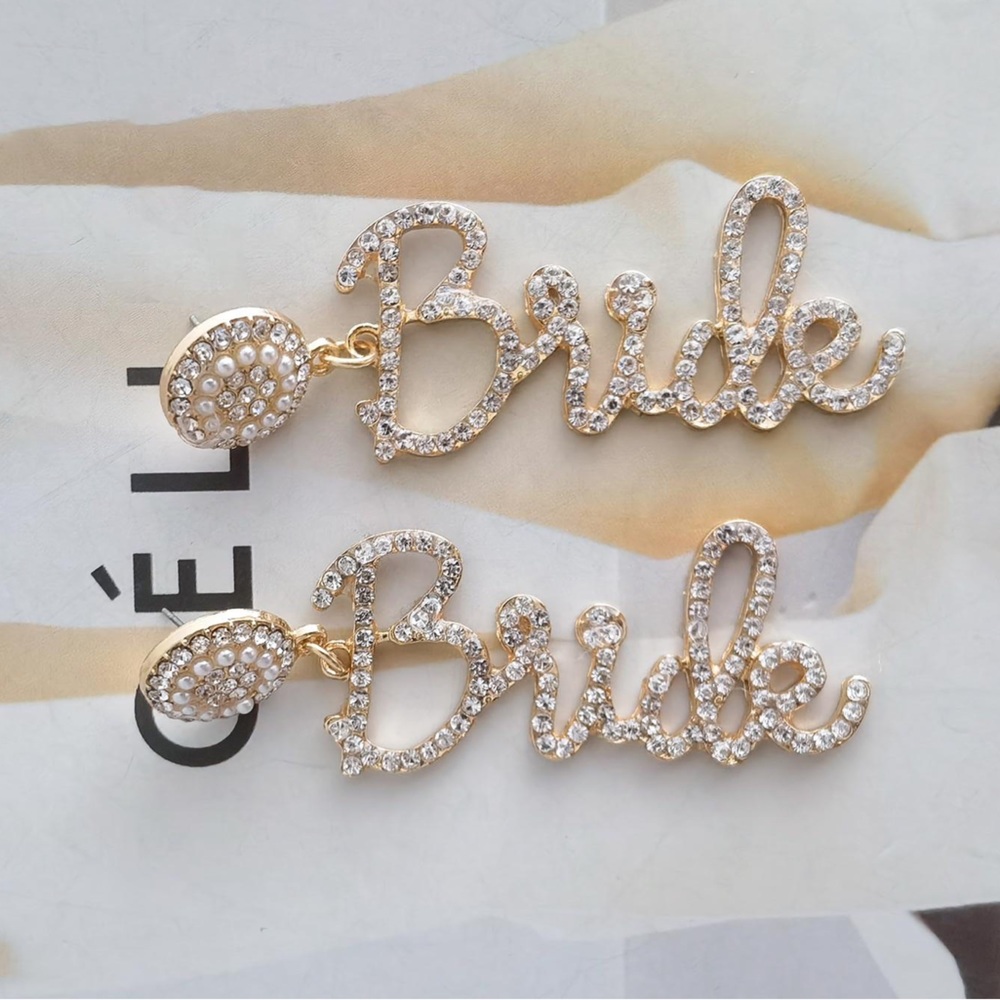 ✨NEW BEAUTIFUL RHINESTONE BRIDE 👰‍♀️ EARINGS